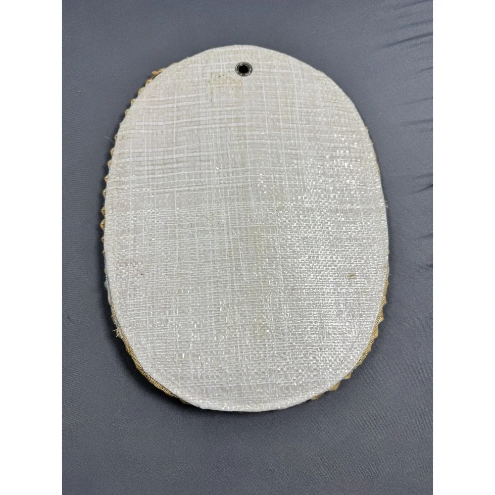 Vintage Mid Century MCM Raffia‎ Woven RECIPE HOLDER FRUIT Wall Hanging Art 12